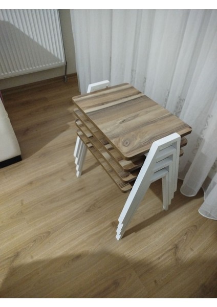 Zigon Sehpa 4'lü Tepsi Model