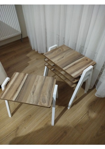 Zigon Sehpa 4'lü Tepsi Model