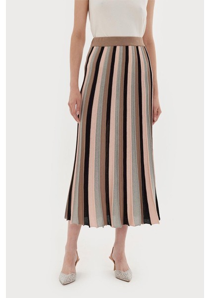 Simli Triko Pilise Etek Pudra modelleri