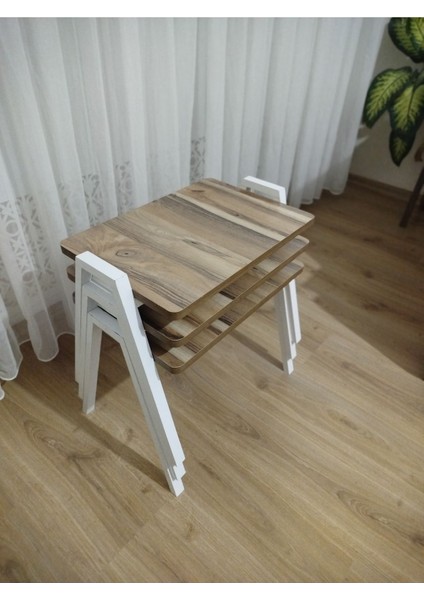 Zigon Sehpa 3'lü Tepsi Model