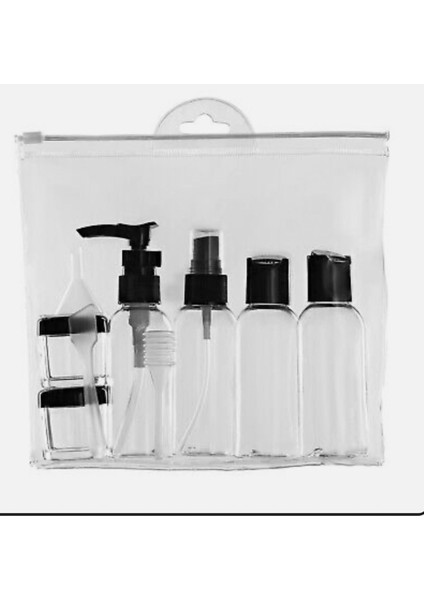 Beyaz Şeffaf Şişe Seti, Şık ve Kullanışlı Sıvı Şişeleri Koleksiyonu