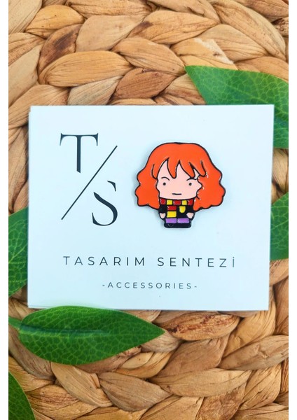 Rozet Metal Broş Hermione Granger Harry Potter Kitap Film Yaka Okul Çanta Kıyafet Şapka Takı