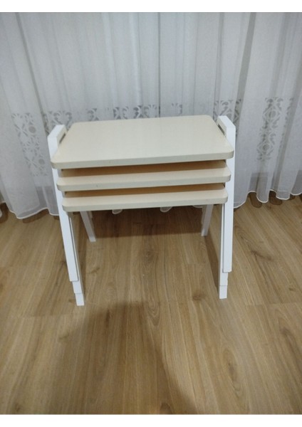 Zigon Sehpa 3'lü Krem Tepsi Model fırsatları