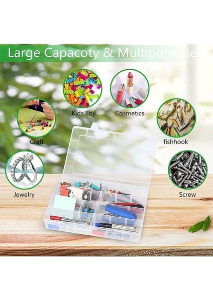 2'li 25 Bölmeli Ayarlanabilir Çok Amaçlı Plastik Organizer Beyaz