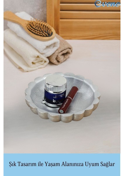 Gümüş Renkli Çok Bölmeli Kozmetik Düzenleyici, Makyaj Organizatörü, 8 Bölmeli fırsatları