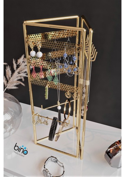 Şık 3'lü Takı Standı, Düzenleyici, Küpe, Bileklik ve Kolye Organizer fiyatları