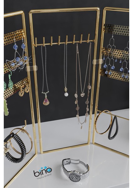 Şık 3'lü Takı Standı, Düzenleyici, Küpe, Bileklik ve Kolye Organizer indirimleri