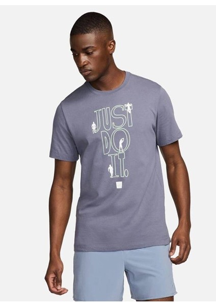 Gri Erkek Normal Düz T-Shirt FQ3899-003 M Nk Tee Vıntage Fıt Sp2