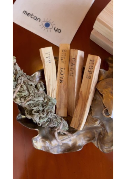 Elite Limon Otu Tütsüsü & Kişiselleştirilmiş Palo Santo (Seçtiğiniz 1 Adet) & Selenite Kristal Çubuk 1 Adet