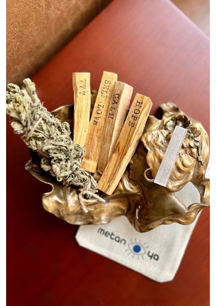Elite Limon Otu Tütsüsü & Kişiselleştirilmiş Palo Santo (Seçtiğiniz 1 Adet) & Selenite Kristal Çubuk 1 Adet