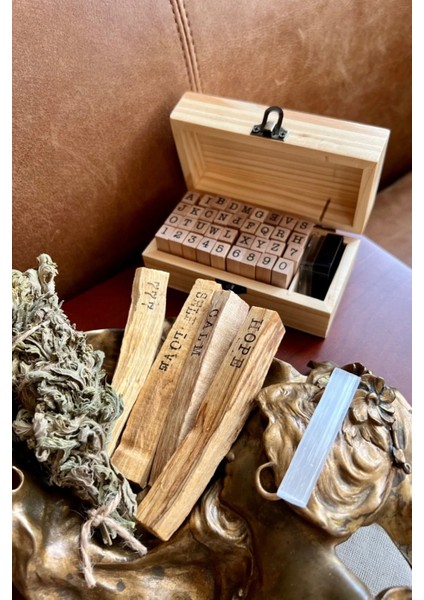 Elite Limon Otu Tütsüsü & Kişiselleştirilmiş Palo Santo (Seçtiğiniz 1 Adet) & Selenite Kristal Çubuk 1 Adet