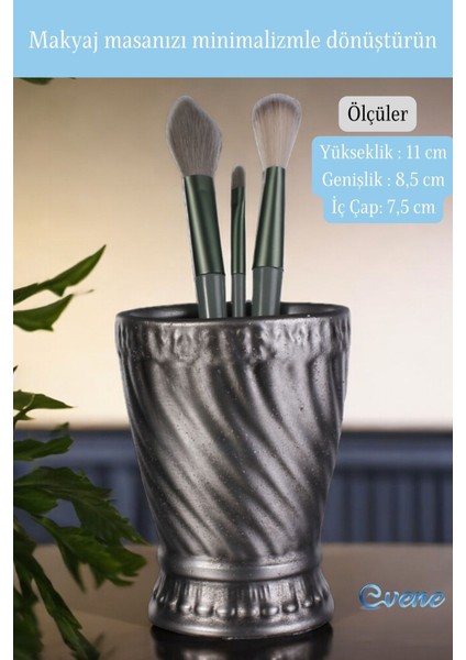 Gümüş Eskitme Makyaj Organizeri ve Fırçalık, Şık ve Kullanışlı Tasarım fiyatları