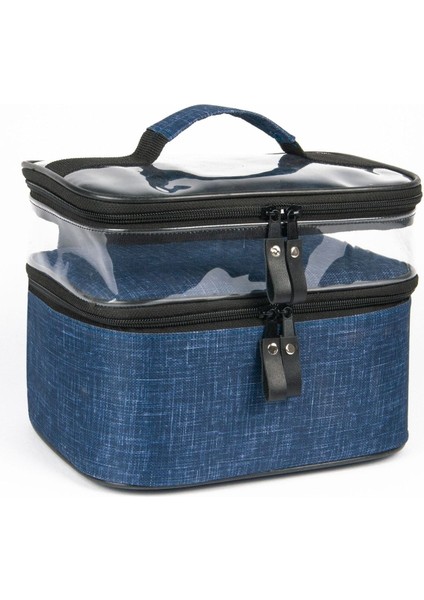 Çift Bölmeli Seyahat Kozmetik Çantası, Şık ve Kullanışlı Makyaj Organizeri fırsatları