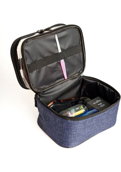 Çift Bölmeli Seyahat Kozmetik Çantası, Şık ve Kullanışlı Makyaj Organizeri indirimleri