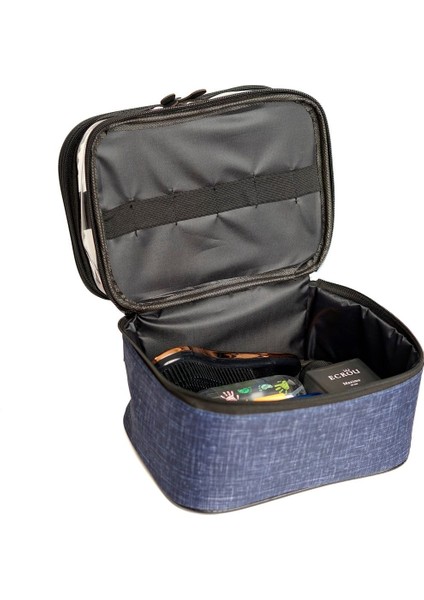 Çift Bölmeli Seyahat Kozmetik Çantası, Şık ve Kullanışlı Makyaj Organizeri