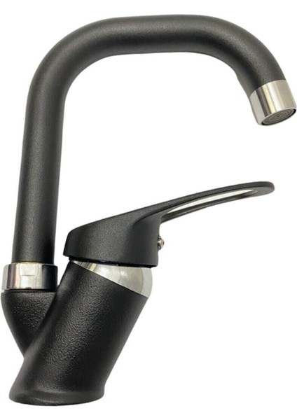 Kca Siyah Krom Banyo Lavabo Bataryası Çeşmesi Musluğu Çift Su Girişli fiyatları