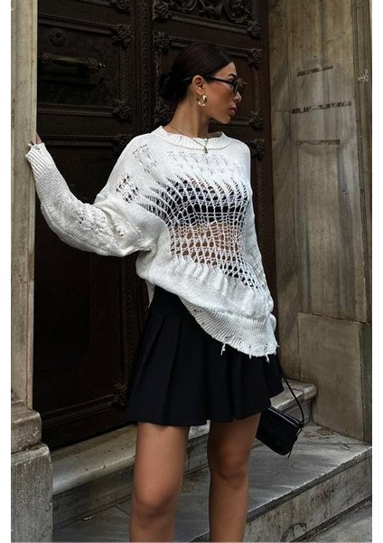 Mihaela Oversize Ajurlu KAZAK1216-02 fırsatları