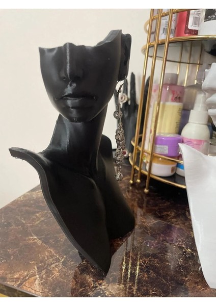 22 cm Siyah Dekoratif Takı Organizer Manken Teşhir Standı