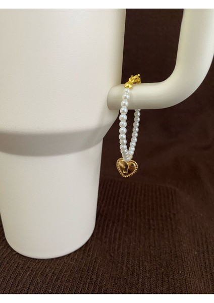 Kalpli Inci Boncuklu Charm Aksesuar, Renk Seçenekleriyle Termoslar Için Süs modelleri