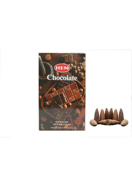 Elite Chocolate (Çikolata) Back Flow Cones Tek′li Paket Geri Akış Tütsü 1 Adet