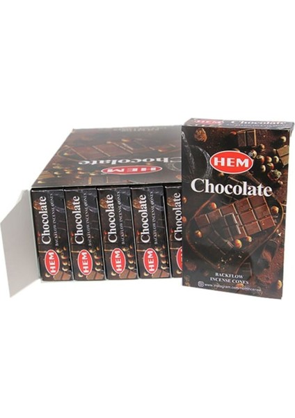 Elite Chocolate (Çikolata) Back Flow Cones Tek′li Paket Geri Akış Tütsü 1 Adet