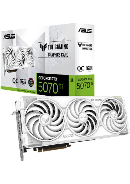 TUF-RTX5070TI-O16G-WHITE-GAMING-NVIDIA-GEFORCE-RTX 5070 TI-16GB GDDR7-256BIT--OC-2XHDMI-3XDP-RGB-DLSS4 Ekran Kartı