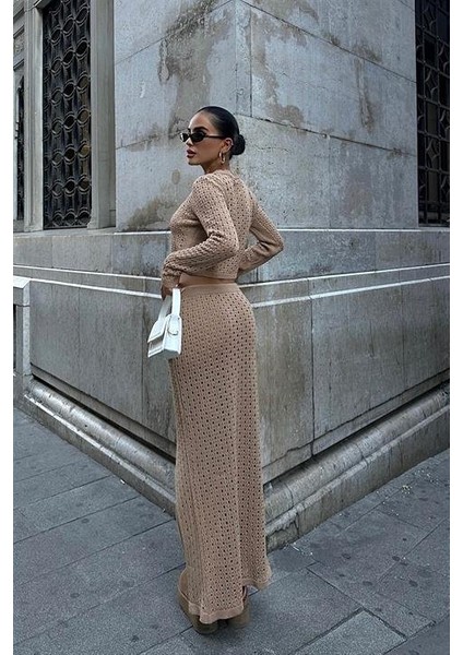 Macey Kroşe Crop Takım 9882 modelleri