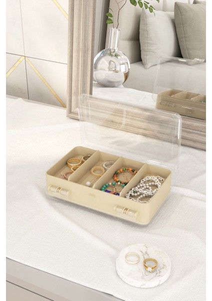 Şık 2'li Makyaj ve Kozmetik Düzenleyici Saklama Kutusu Seti modelleri