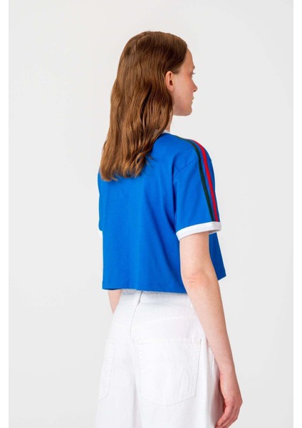 Italy 10 Lightweight Crop T-Shirt - Mavi modelleri