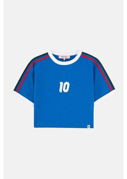 Italy 10 Lightweight Crop T-Shirt - Mavi fırsatları