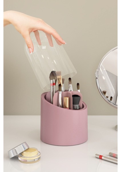 Gül Kurusu Renkli Kozmetik ve Fırçalık Organizer Seti, Şık ve Kullanışlı Tasarım fiyatları