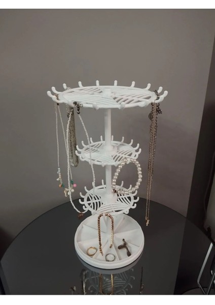 Beyaz Dekoratif Takı Düzenleyici, Kolye, Küpe, Bileklik Saklama Alanı fiyatları