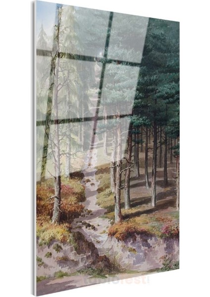 Ivan Shishkin - Orman Patikası Cam Tablo