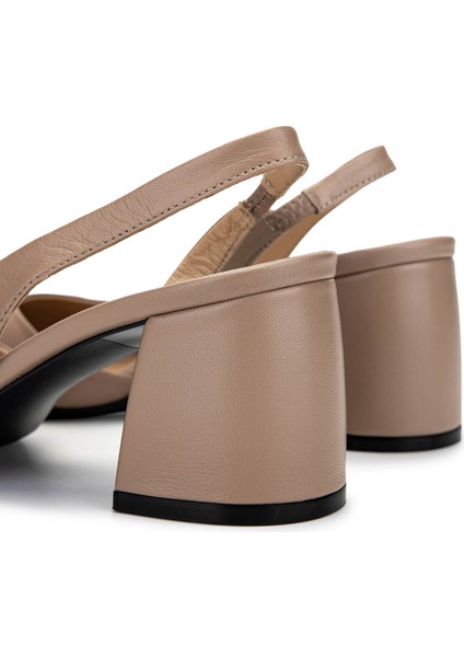 Kadın Hakiki Deri Siyah/vizon Topuklu Ayakkabı 340 199304 Bn Ayk Y25 Syh Dr/vzn Dr indirimleri