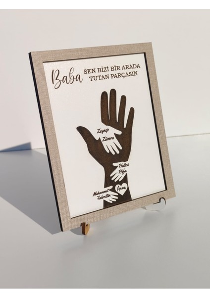 Kişiselleştirilebilir Babalar Gününe Özel Tablo | 17*13 cm |KH6014