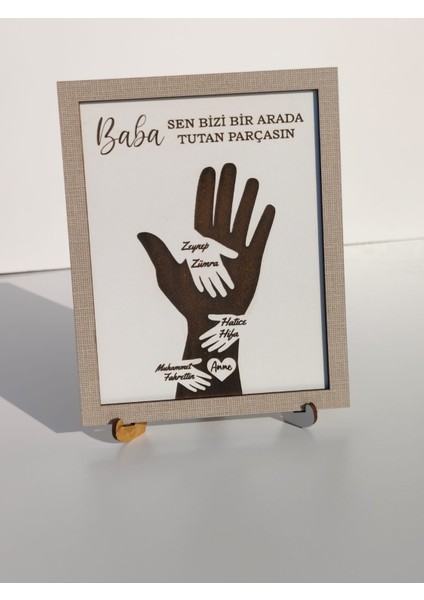 Kişiselleştirilebilir Babalar Gününe Özel Tablo | 17*13 cm |KH6014