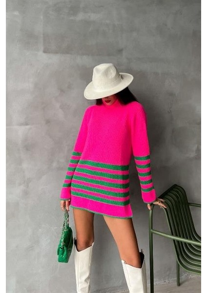 Palgen Çizgili Oversize Kazak 1195-09 fiyatları