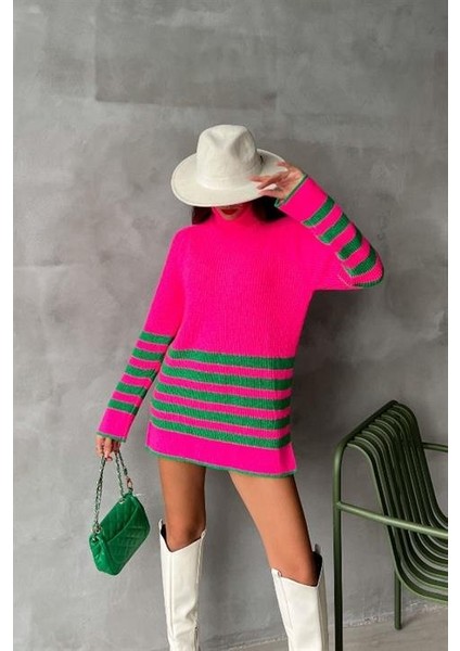 Palgen Çizgili Oversize Kazak 1195-09 modelleri