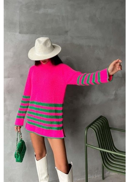 Palgen Çizgili Oversize Kazak 1195-09 fırsatları