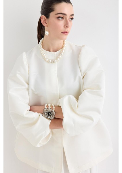 Vera Tafta Ceket Ekru fırsatları