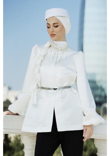 Vera Tafta Ceket Ekru indirimleri