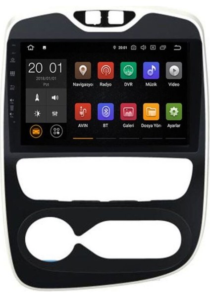 Renault Clio 4 Uyumlu Araç Multimedya Android Ekran Radyo Navigasyon Oem Double Teyp 4+64 NAV-7705-2