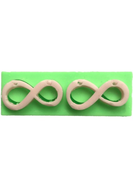 Sonsuzluk Sembolü Ikili Silikon Kalıp, Takı Yapımı, 4X2X0.5 cm