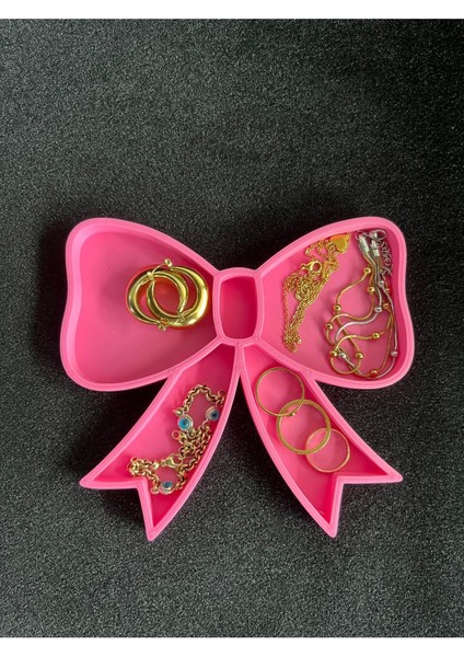 Pembe Kurdela Şekilli Dekoratif Takı ve Makyaj Organizeri, Modern ve Şık Tasarım fiyatları