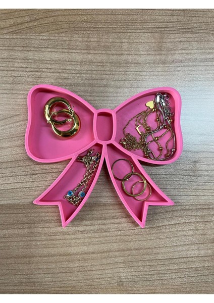 Pembe Kurdela Şekilli Dekoratif Takı ve Makyaj Organizeri, Modern ve Şık Tasarım fırsatları