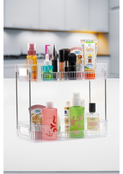 Iki Katlı Çok Amaçlı Düzenleyici, Makyaj, Takı ve Kozmetik Için Kristal Tasarım fiyatları