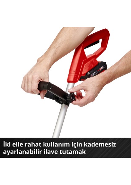 Akülü Kenar Kesme GC-CT 18/24 Li – Solo Power X-Change (18 V, Li-ion, 24 cm kesme genişliği, ayarlanabilir teleskopik gidon, 20 adet plastik bıçak, Flowerguard, akü dahil değildir) - 3411123