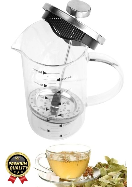 Çok Amaçlı Isıyı Koruyan Süzgeçli Bitki Çayı Filtre Kahve Demlik Ölçü Kabı Cam French Press 350 ml fiyatları