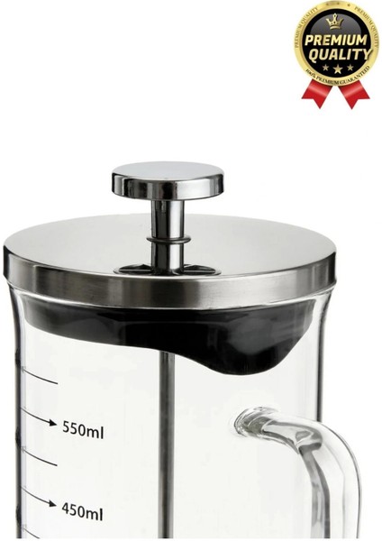 Çok Amaçlı Isıyı Koruyan Süzgeçli Bitki Çayı Filtre Kahve Demlik Ölçü Kabı Cam French Press 350 ml fırsatları