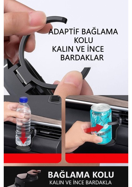 1 Adet Katlanabilir Araç Içi Havalandırma Tipi Bardak&küllük Tutucu – Katlanabilir ve Kaymaz Tabanlı indirimleri